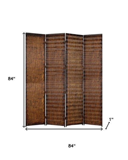 84" X 84" Brown Wood  Screen