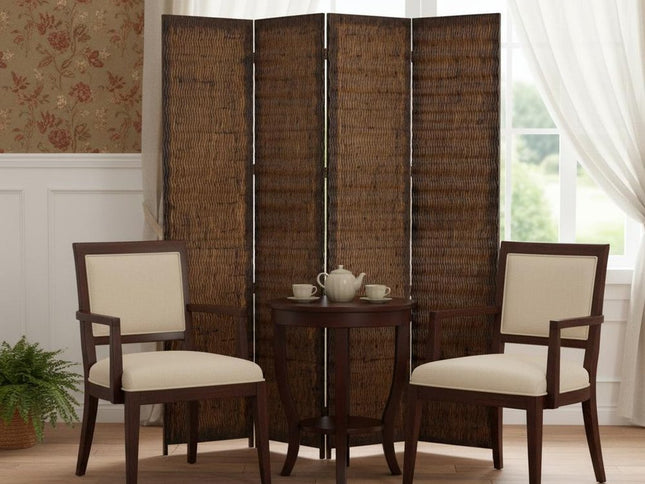 84" X 84" Brown Wood  Screen