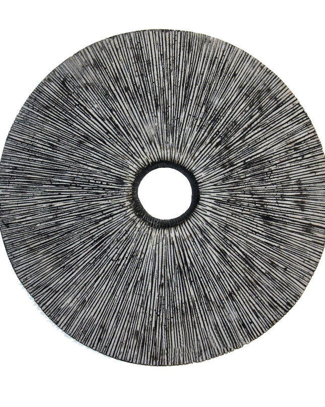 30" X 30" Contemporary Grey Round Rib Wall Art