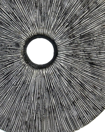 30" X 30" Contemporary Grey Round Rib Wall Art