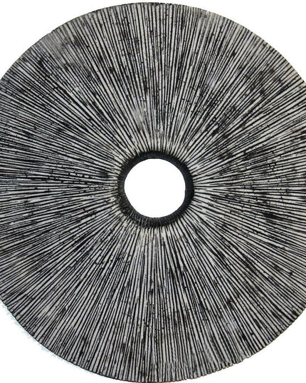 30" X 30" Contemporary Grey Round Rib Wall Art