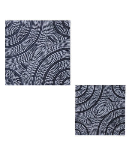 13" X 13" X 2" Gray Lined, Square - Wall Decor