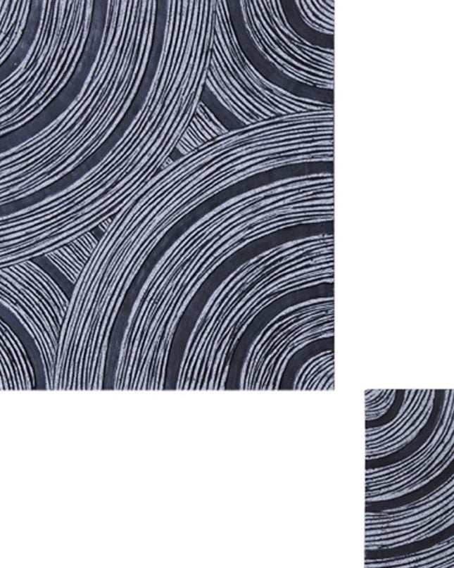 17" X 17" X 2" Gray, Lined Square - Wall Decor