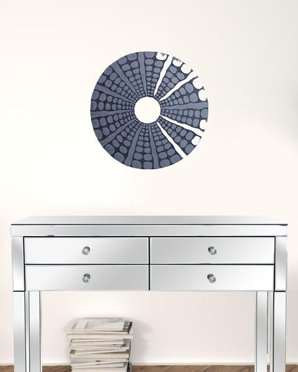 19" X 19" X 2" Sandstone, Fine Polished, Round With Stardust Pebble Finish - Wall Decor