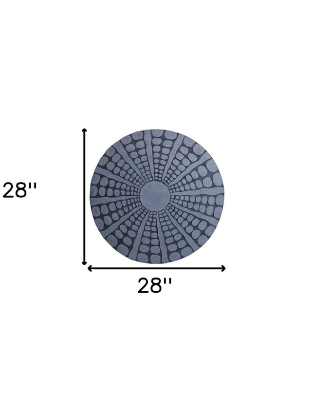 28" X 28" Gray Sandstone Round Wall Decor