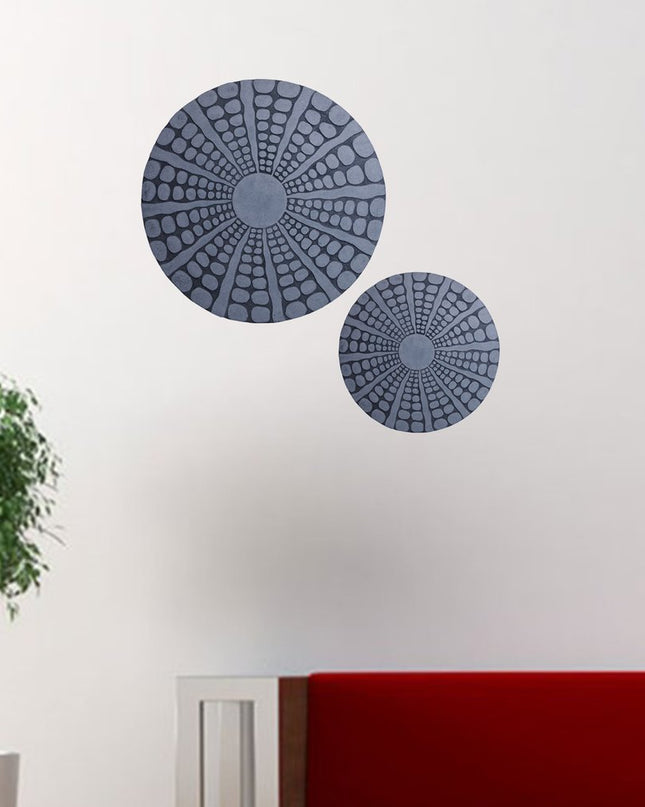 28" X 28" Gray Sandstone Round Wall Decor