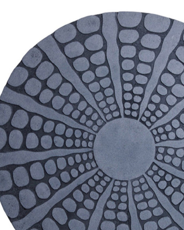 28" X 28" Gray Sandstone Round Wall Decor