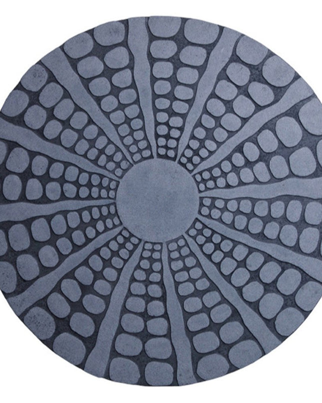 28" X 28" Gray Sandstone Round Wall Decor