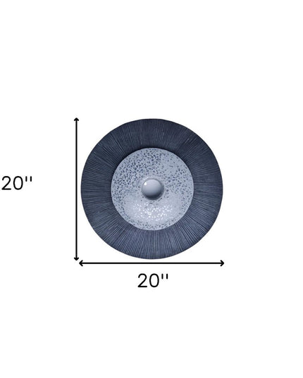 20" X 20" Gray Sandstone Hanging Dimensional Sculpture Wall Decor