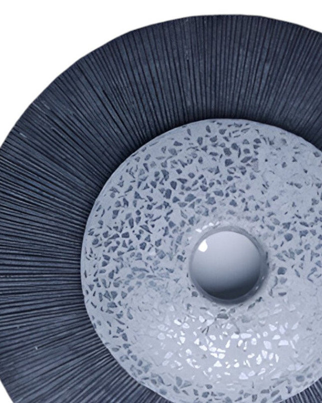 20" X 20" Gray Sandstone Hanging Dimensional Sculpture Wall Decor