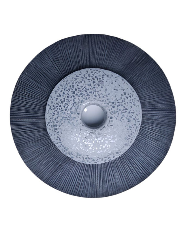 20" X 20" Gray Sandstone Hanging Dimensional Sculpture Wall Decor