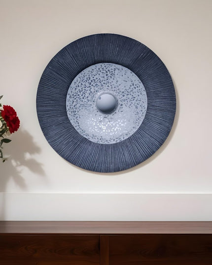 20" X 20" Gray Sandstone Hanging Dimensional Sculpture Wall Decor