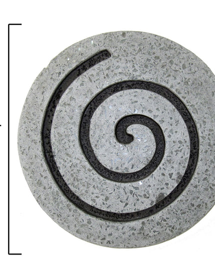 19" X 19" X 2" Gray Round Modern Spiral Wall Art