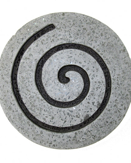 28" X 28" X 2" Gray Round Modern Spiral Wall Art