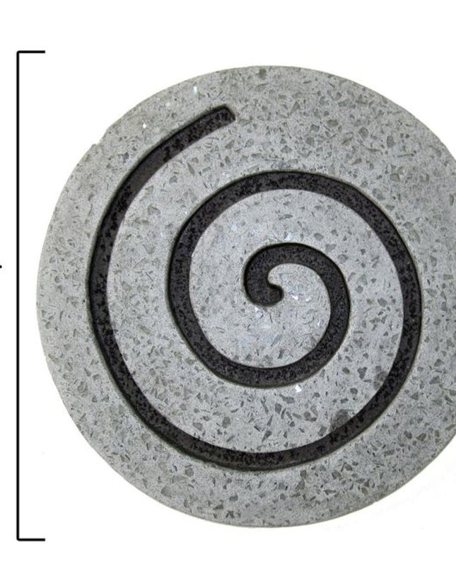 28" X 28" X 2" Gray Round Modern Spiral Wall Art