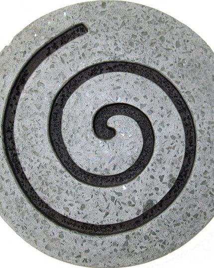 28" X 28" X 2" Gray Round Modern Spiral Wall Art