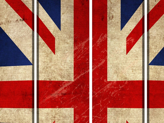 84 X 84 Multi Color Wood Canvas Union Jack  Screen