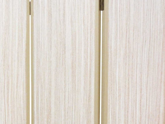 71" Beige Folding Three Panel Screen Room Divider