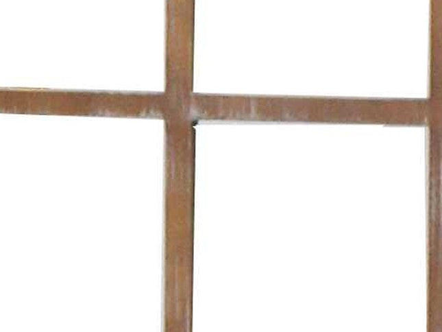 84" Brown Glass Folding Three Panel Screen Room Divider