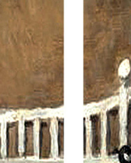 48 X 72 Multi Color Wood Canvas Seaside Town Slate  Screen