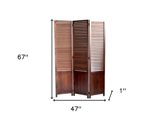 47" X 67" Brown Wood  Screen