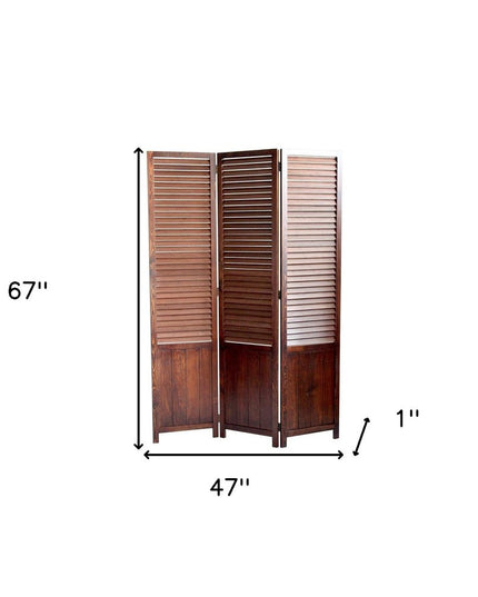 47" X 67" Brown Wood  Screen
