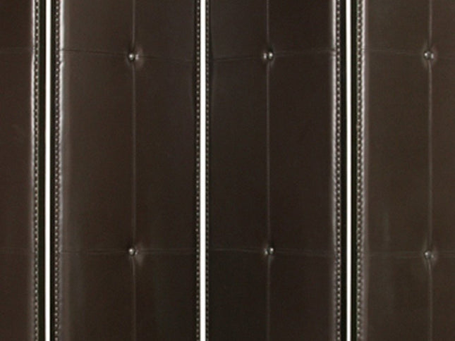 76" X 84" Brown Faux Leather  Screen