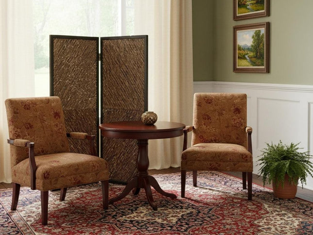 84" Brown Folding Two Panel Screen Room Divider