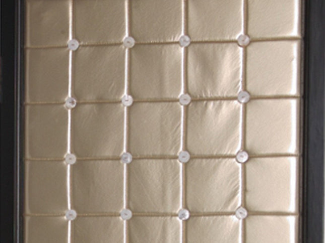 84" Gold Fabric Folding Two Panel Screen Room Divider