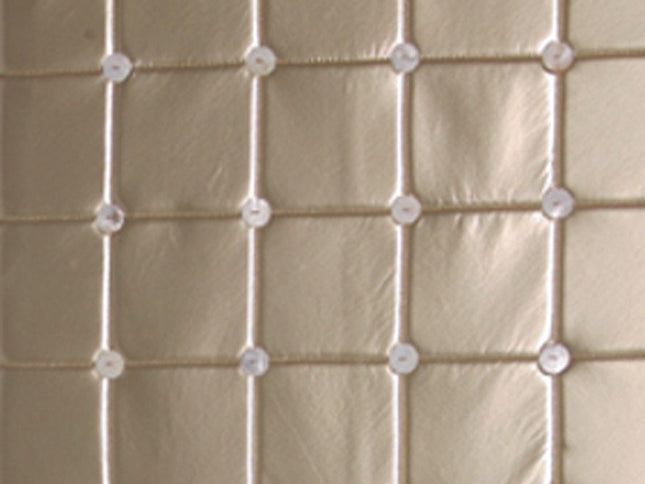 84" Gold Fabric Folding Two Panel Screen Room Divider