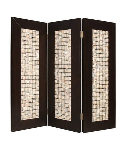 71" X 84" Brown Wood  Screen