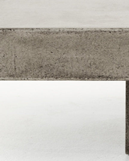 43" Gray and Dark Gray Concrete Square Block Coffee Table
