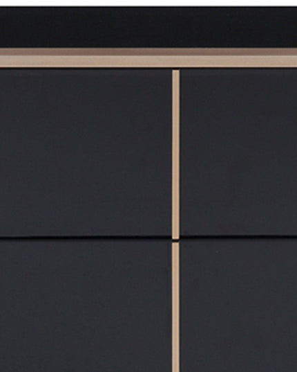 20" Black Wood Two Drawer Nightstand