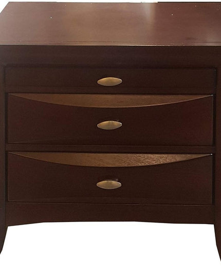 Elegant White 3 Drawer Nightstand