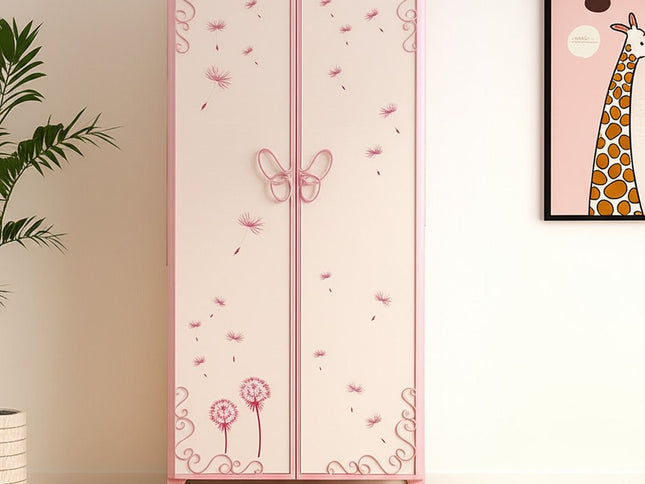 32" Purple And White Metal Dresser