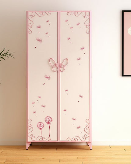 32" Purple And White Metal Dresser