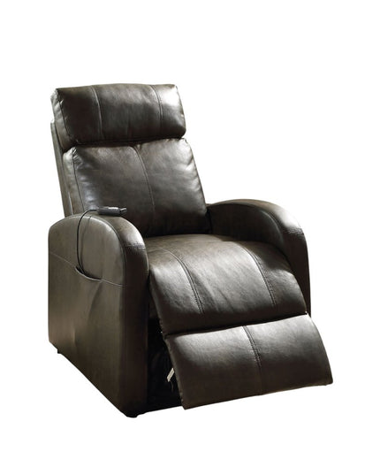 28" Red Tufted Faux Leather Power Lift Assist Recliner