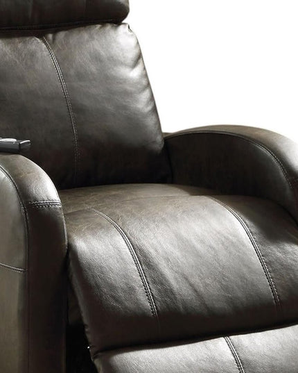 28" Red Tufted Faux Leather Power Lift Assist Recliner