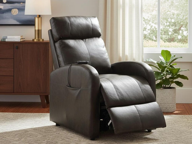 28" Red Tufted Faux Leather Power Lift Assist Recliner