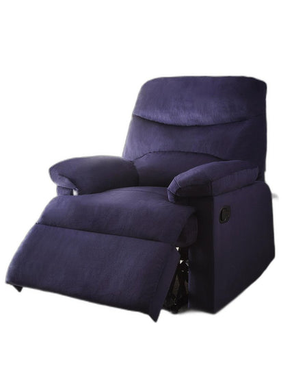 35" Blue Velvet Manual Recliner