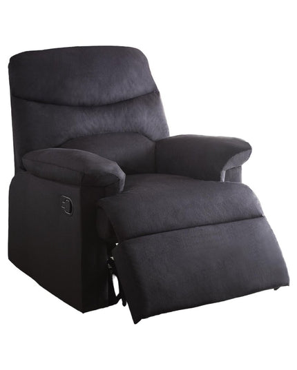 35" Black Microfiber Manual Recliner