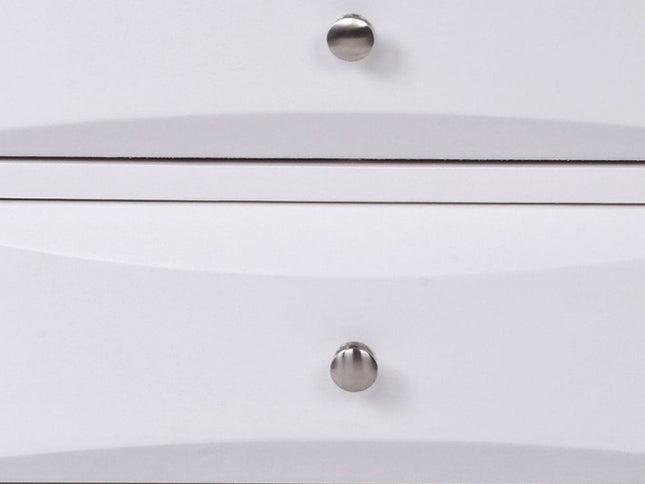 Elegant White 3 Drawer Nightstand