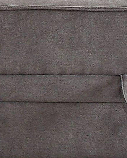 30" Gray Velvet Storage