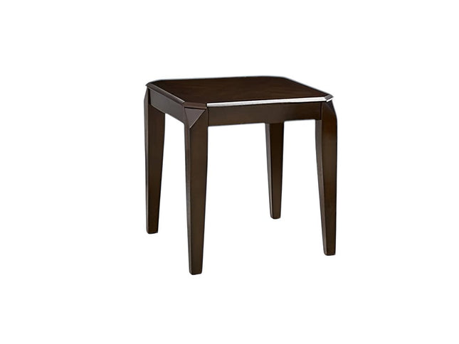 Dark Brown Solid Wood Coffee Table With Shelf
