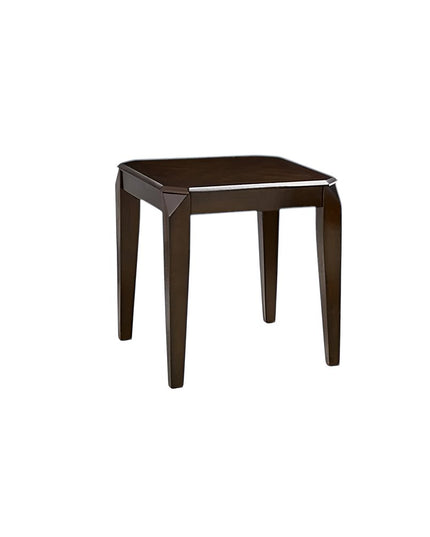 Dark Brown Solid Wood Coffee Table With Shelf