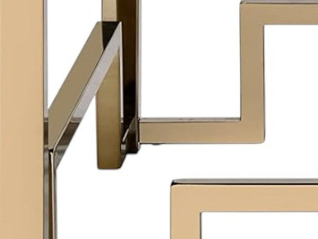 36" Champagne Polyester Tufted Cocktail Ottoman