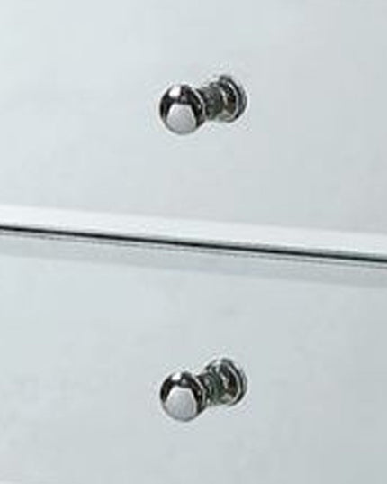 38" White Six Drawer Wood and Mirrored Glass Jewelry Armoire