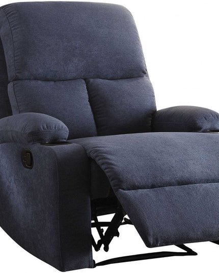 32" Blue Linen Recliner