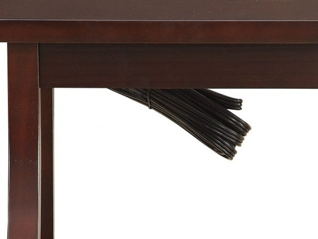 24" Brown Wood End Table With Two Shelves And USB Port