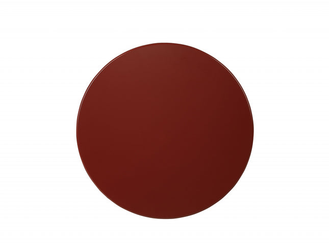 24" White Solid Wood Round End Table With Shelf